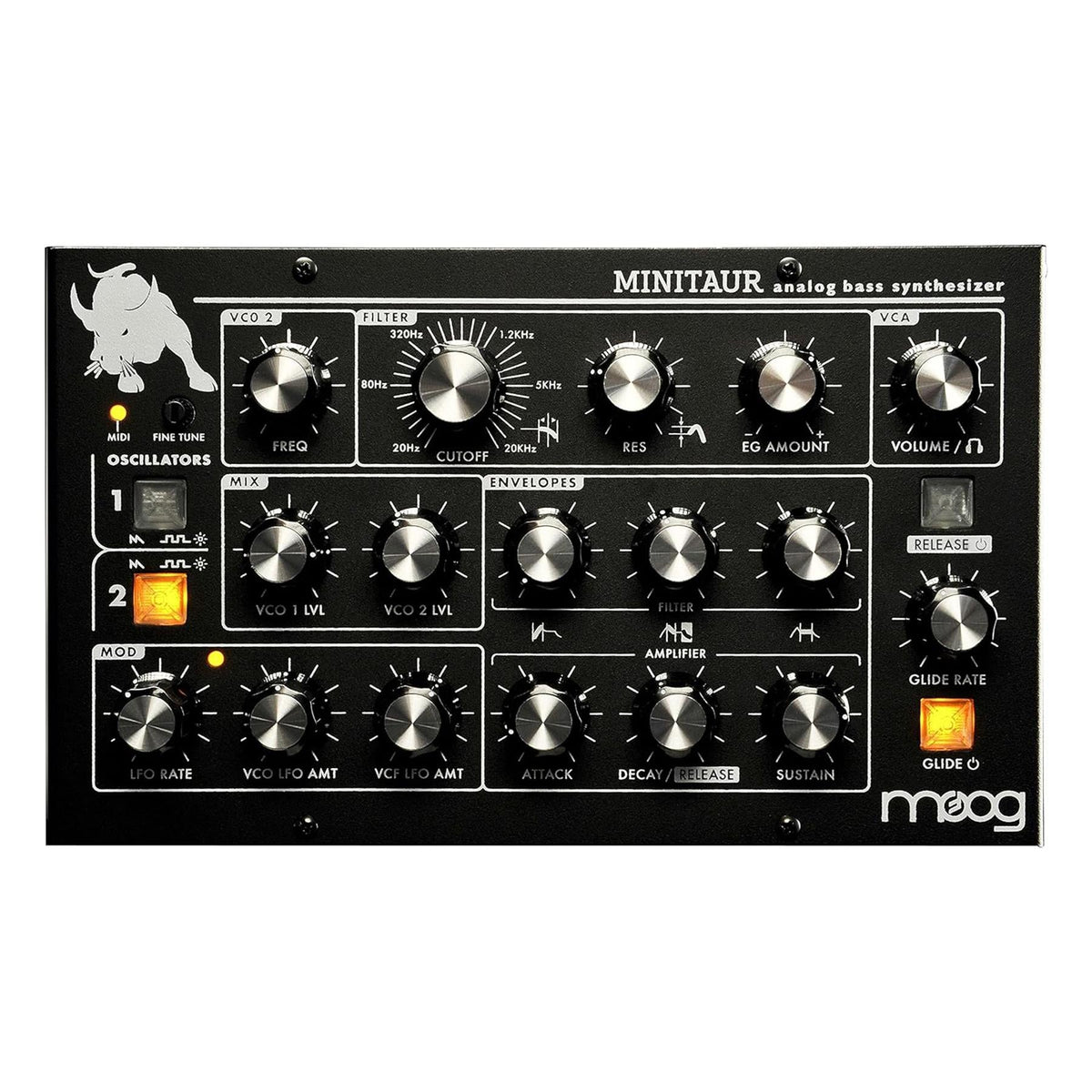 Moog Minitaur Analog Bass Synthesizer Bundle with Samson Headphones