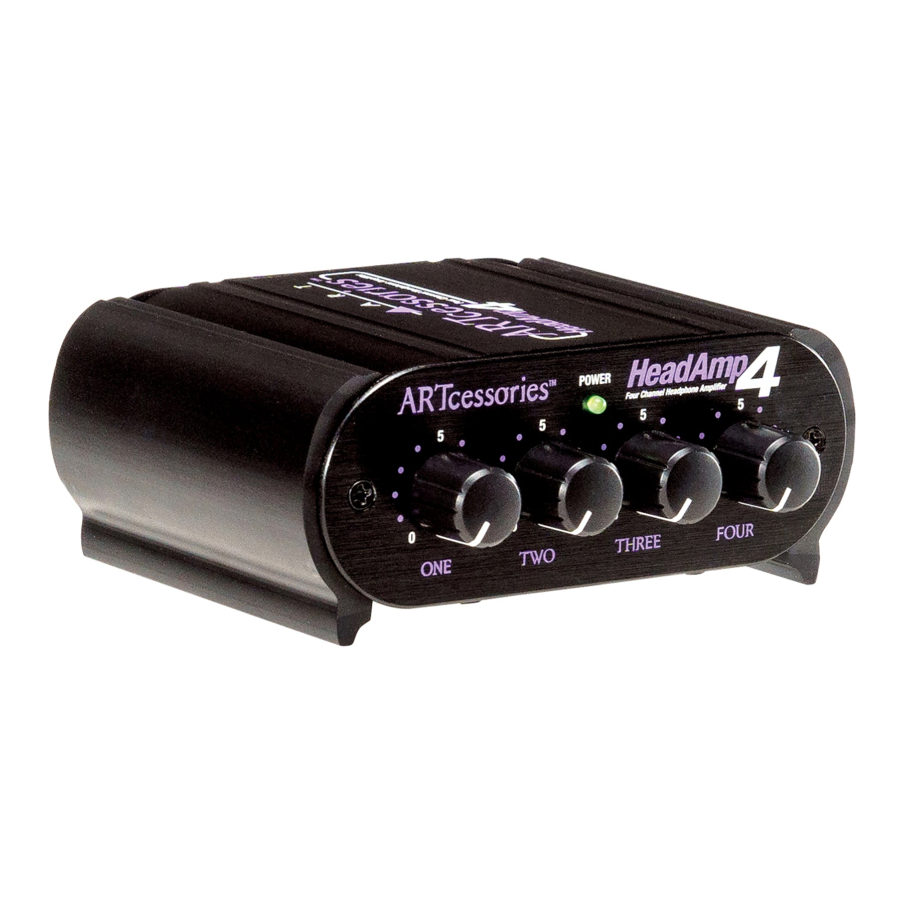 ART HeadAmp 4 Headphone Amplifier Bundle with 4 Samson SR350 Headphones