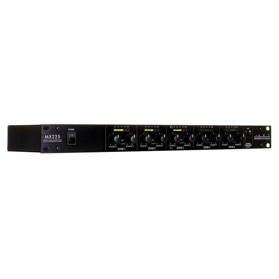ART MX225 Stereo Dual-Source 5-Zone Distribution Mixer