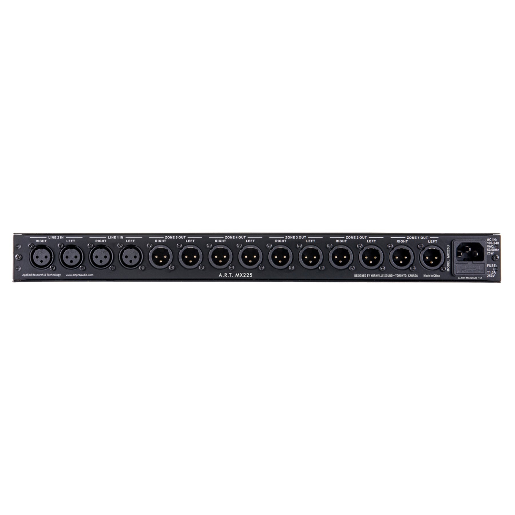 ART MX225 Stereo Distribution Mixer Bundle with Rack Screws