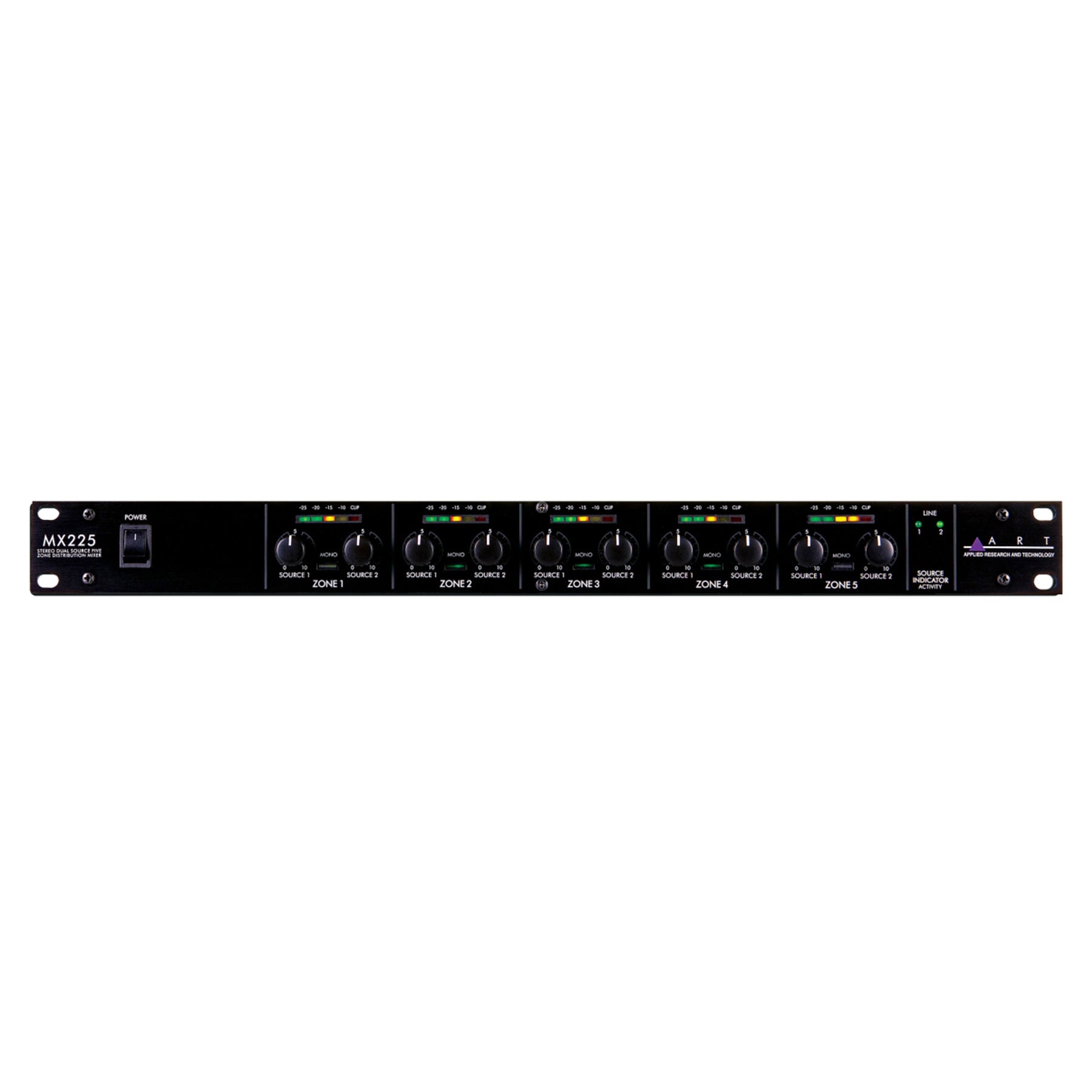 ART MX225 Stereo Distribution Mixer Bundle with Rack Screws