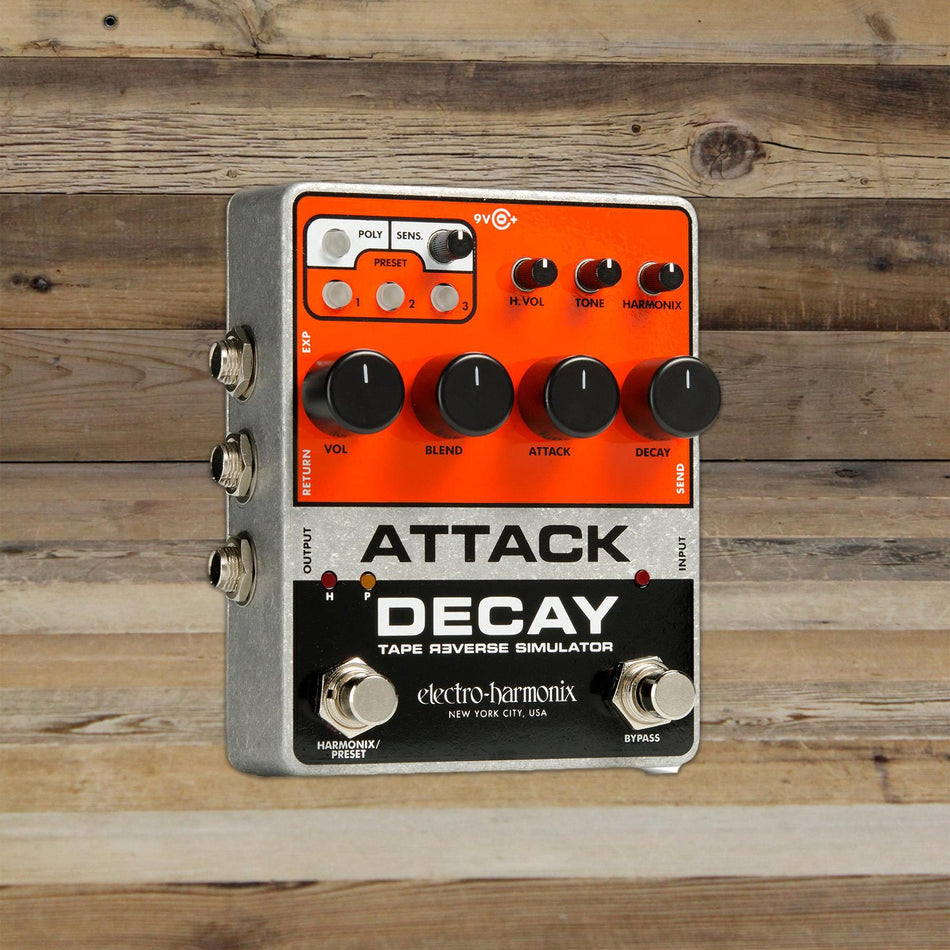 Open Box Electro-Harmonix Attack Decay Tape Reverse Simulator Guitar Effects Pedal