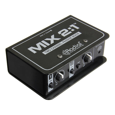 Radial Engineering MIX 2:1 2-Channel Passive Mixer bundle with XLR & TRS Cables