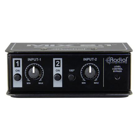 Radial Engineering MIX 2:1 2-Channel Passive Mixer bundle with Three XLR Cables