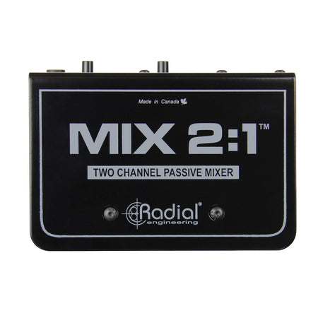 Radial Engineering MIX 2:1 2-Channel Passive Mixer bundle with XLR & TRS Cables