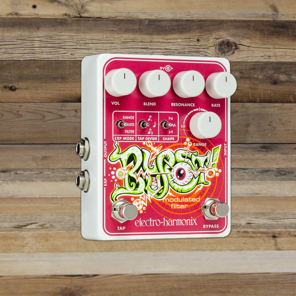 Open Box Electro-Harmonix Blurst Modulated Filter Guitar Effects Pedal with Power Supply
