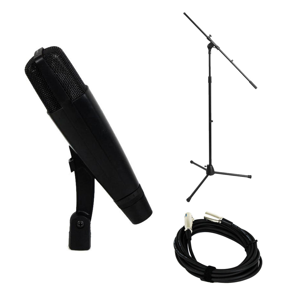 Sennheiser MD421-II Dynamic Microphone w/ 20-foot XLR Cable & Stand Bundle