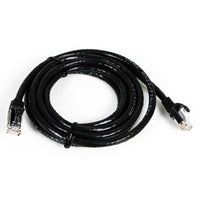 Monoprice Black CAT6 24AWG Snagless RJ45 Ethernet Network Patch Cable, 7-foot