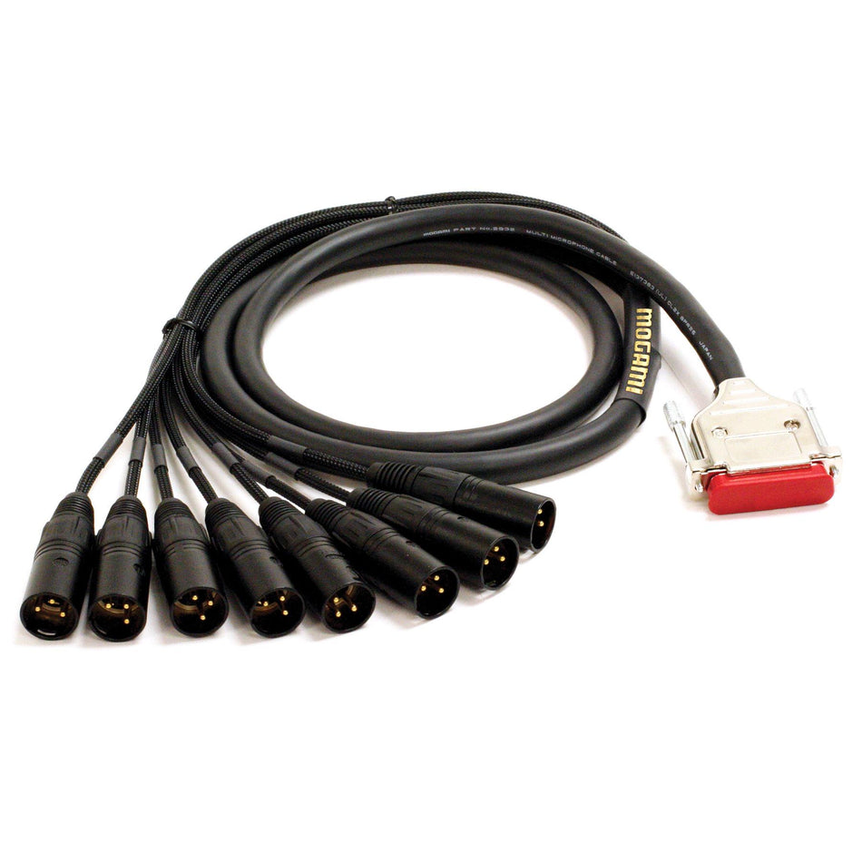 Mogami Gold DB25 to XLRM (Male) 8-Channel Analog Snake Cable, 10 Foot
