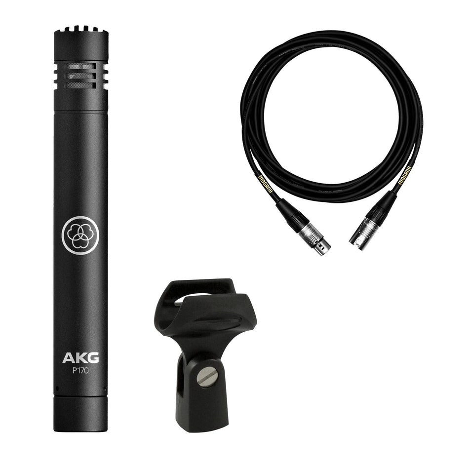 AKG P170 Microphone w/ Premium 15-foot XLR Mogami Cable Bundle