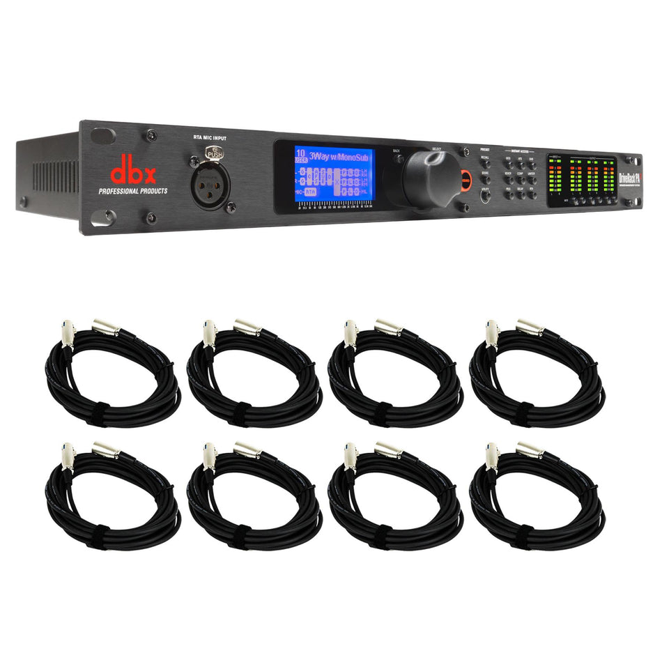 DBX Driverack PA  Speaker Management System w/ 8 20-Foot XLR Cables Bundle