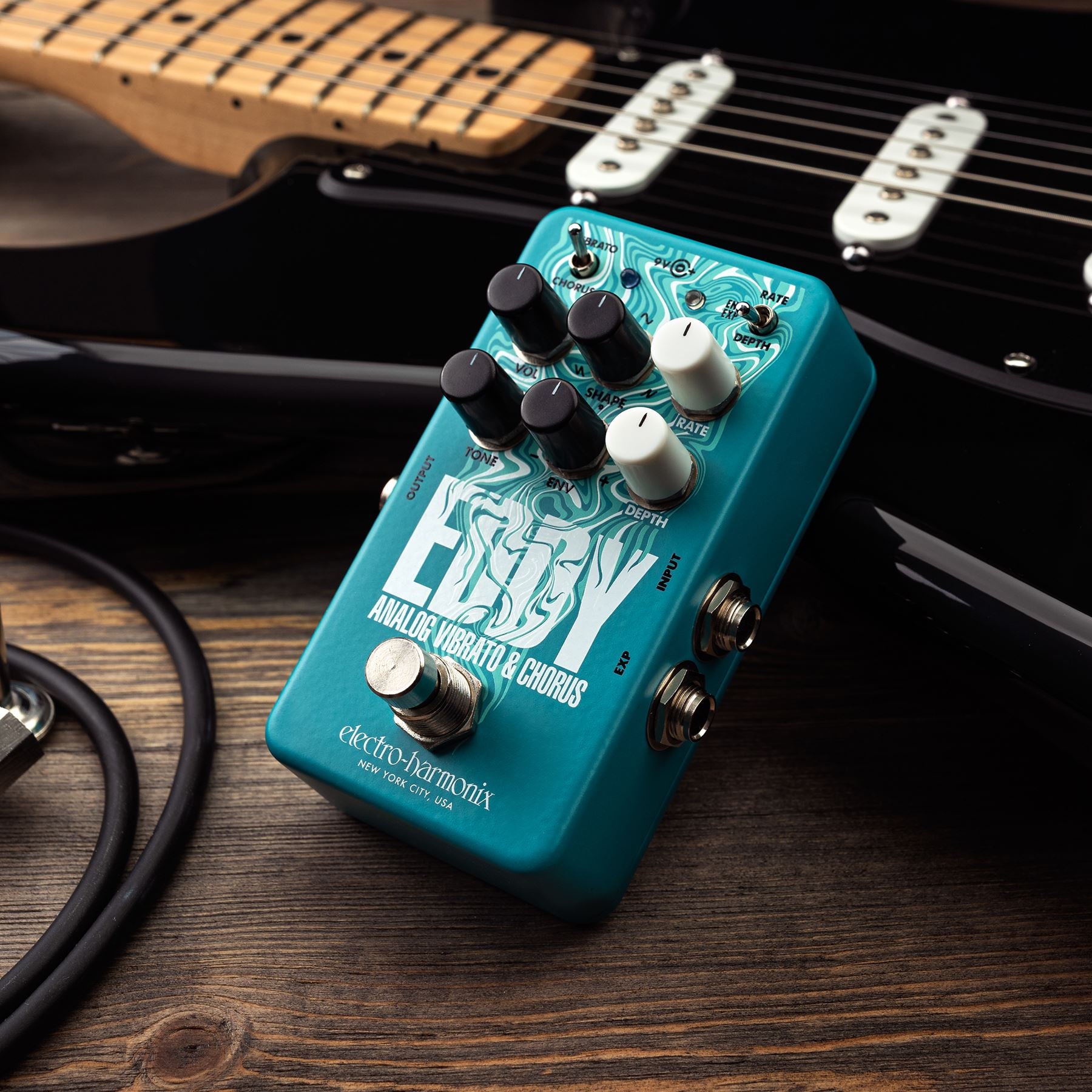 Electro-Harmonix Eddy Vibrato/Chorus Effects Pedal w/ Power