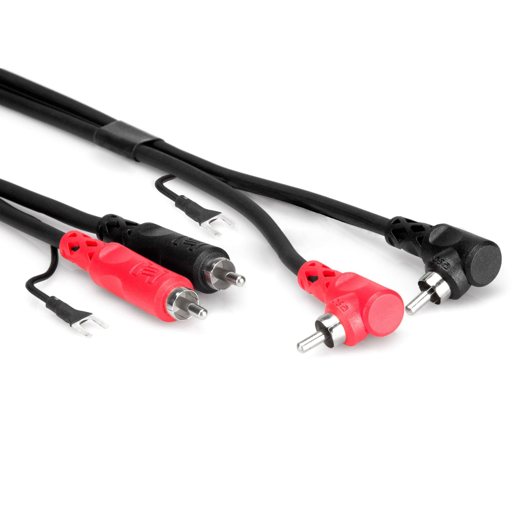 Hosa CRA-202DJ 6-Foot Dual RCA to Dual Right-angle RCA Cable with