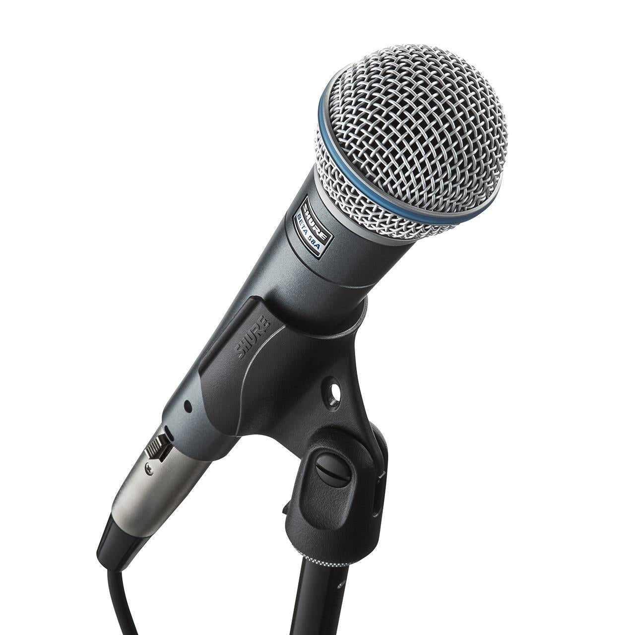 Shure Beta 58A Dynamic Live Vocal Microphone Bundle with Stand