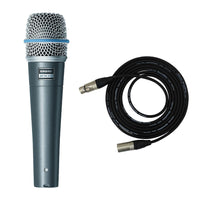 Shure Beta 57A Dynamic Instrument Microphone Bundle with Pro Co XLR Cable