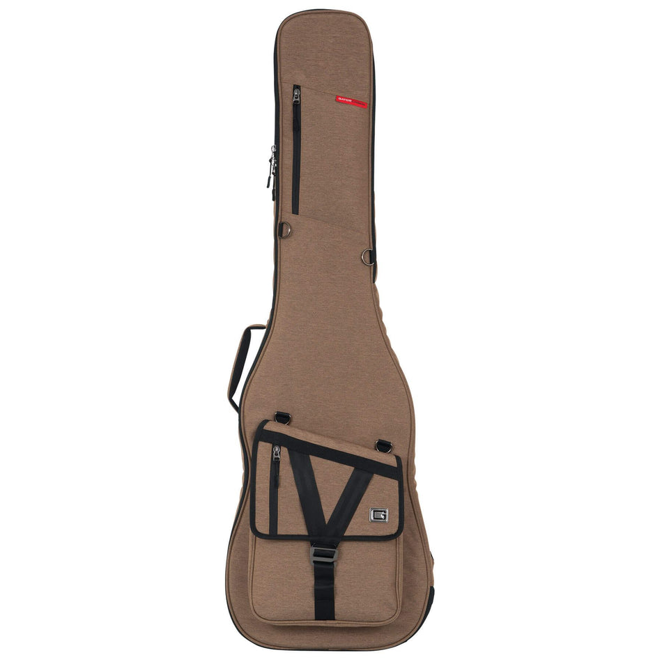 Gator GT-BASS-TAN Tan Transit Series Padded Gig Bag for Electric Bass Guitar