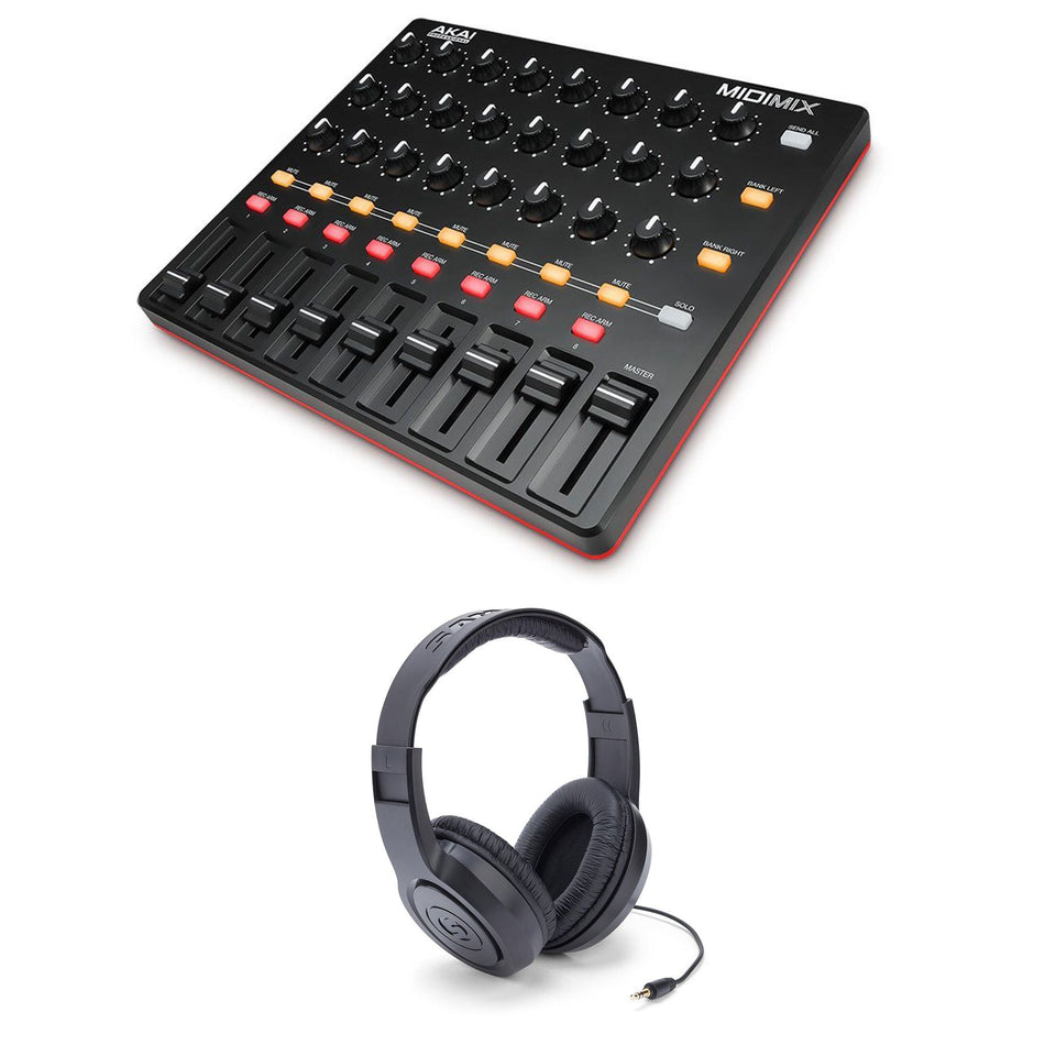 Akai Midi Mix Bundle with Samson SR350 Headphones