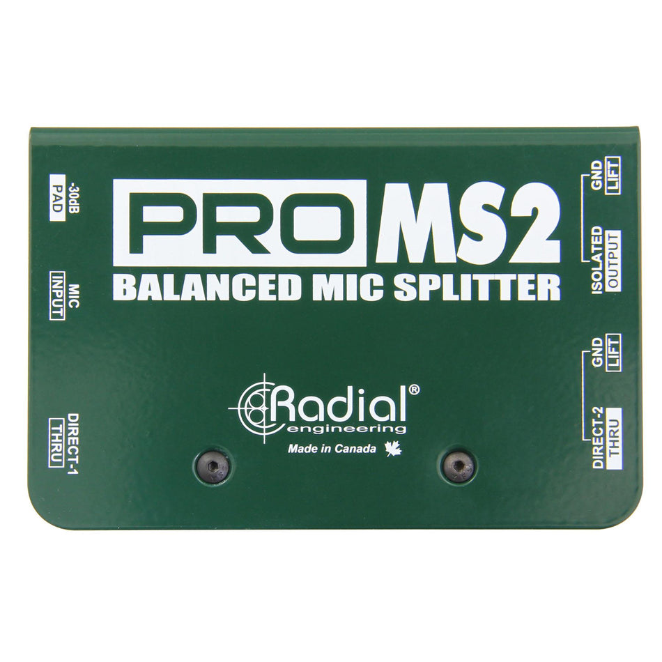 Radial ProMS2 Passive Microphone Splitter w/Transformer - Pro MS2 MS-2
