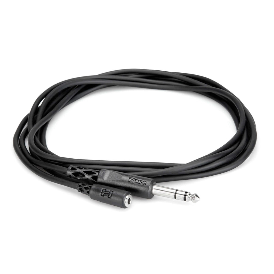 Hosa MHE-310 10-foot 1/8" TRS Female to 1/4" Male Headphone Extension Cable