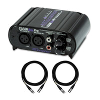 ART CLEANBox Pro Level Converter Bundle with 2 Premium 15-foot XLR Mogami Cables