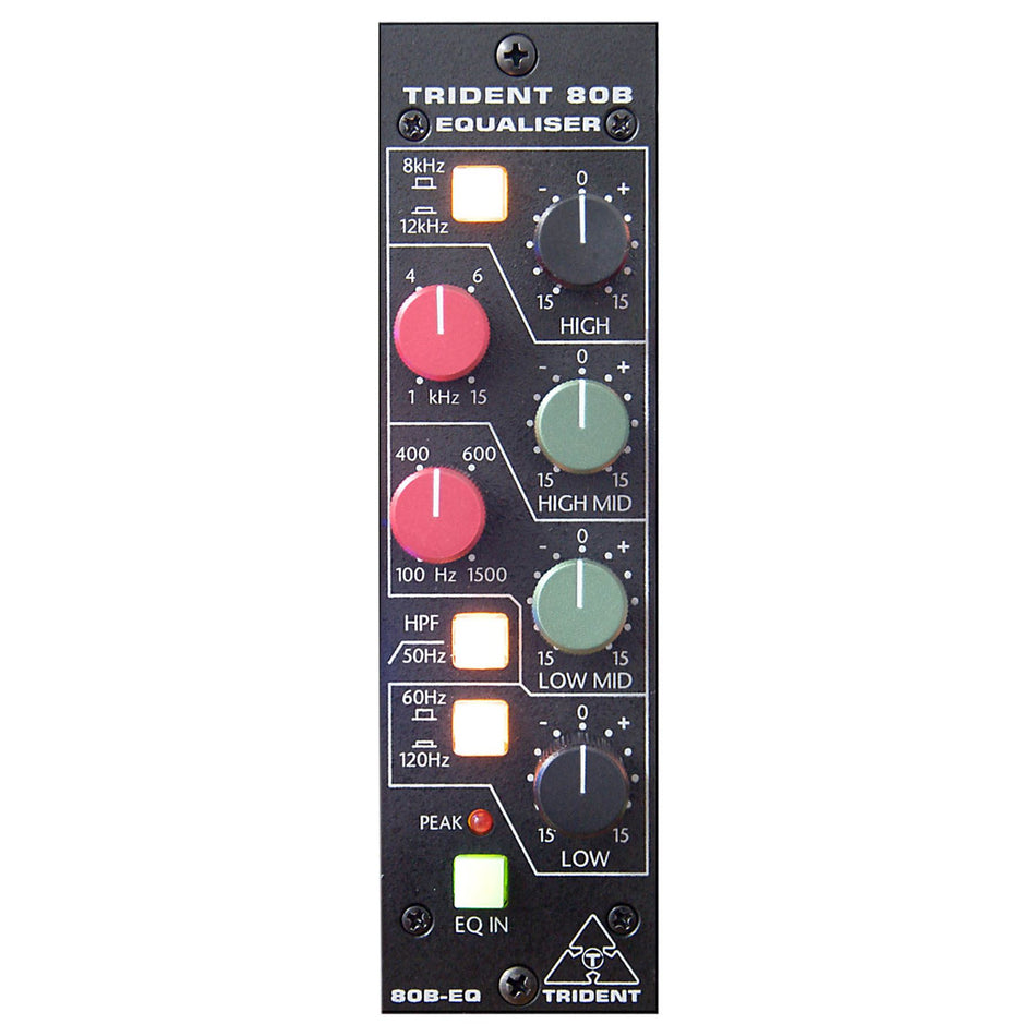 Trident Audio 80B 500-Series 4-Band EQ Module 80-B Preamplifier MicPre Equalizer Stereo 2-Channel