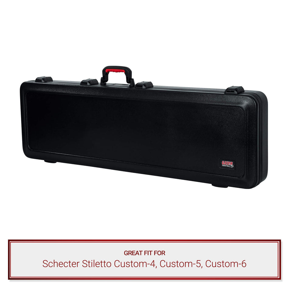 Gator ATA Bass Guitar Case fits Schecter Stiletto Custom-4, Custom-5, Custom-6