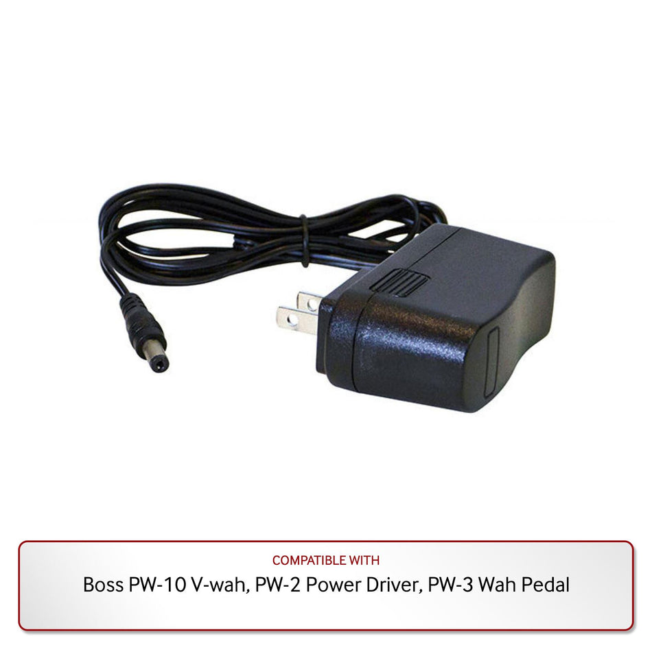 9V Power Supply for Boss PW-10 V-wah, PW-2 Power Driver, and PW-3 Wah Pedal