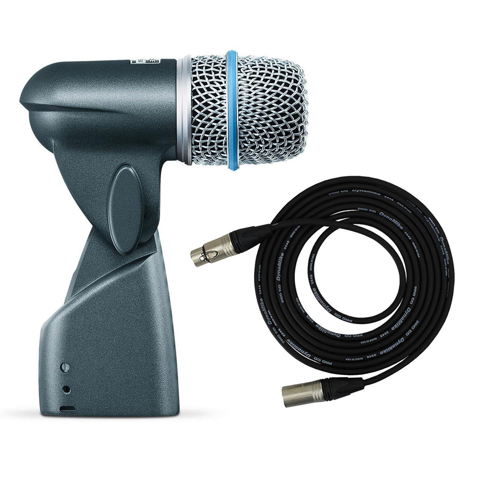 Shure Beta 56A Dynamic Snare/Tom Microphone Bundle with Pro Co XLR Cable