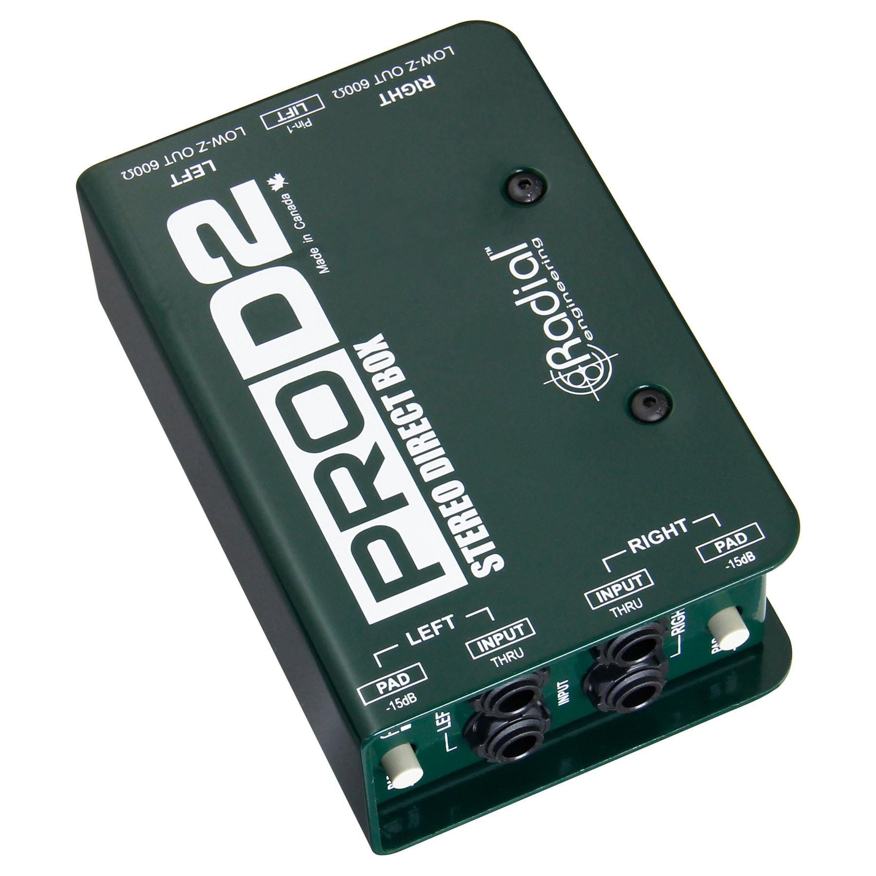 Radial Engineering ProD2 Stereo Passive Direct Box - 2-Channel Pro