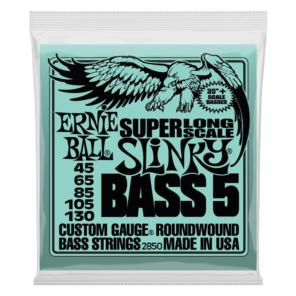 Ernie Ball P02850 Bass 5 Slinky Super Long Scale Electric Bass Guitar Strings