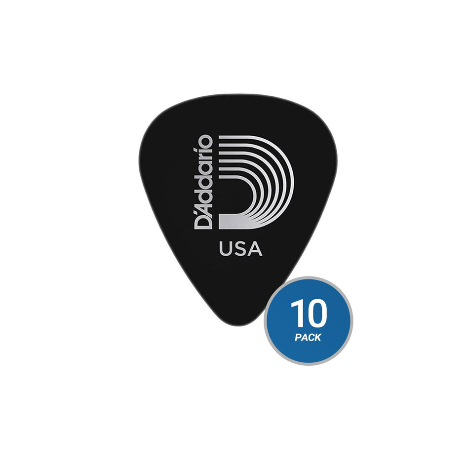 D'Addario Planet Waves 1CBK6 Black Celluloid Heavy Guitar Picks - 10-Pack