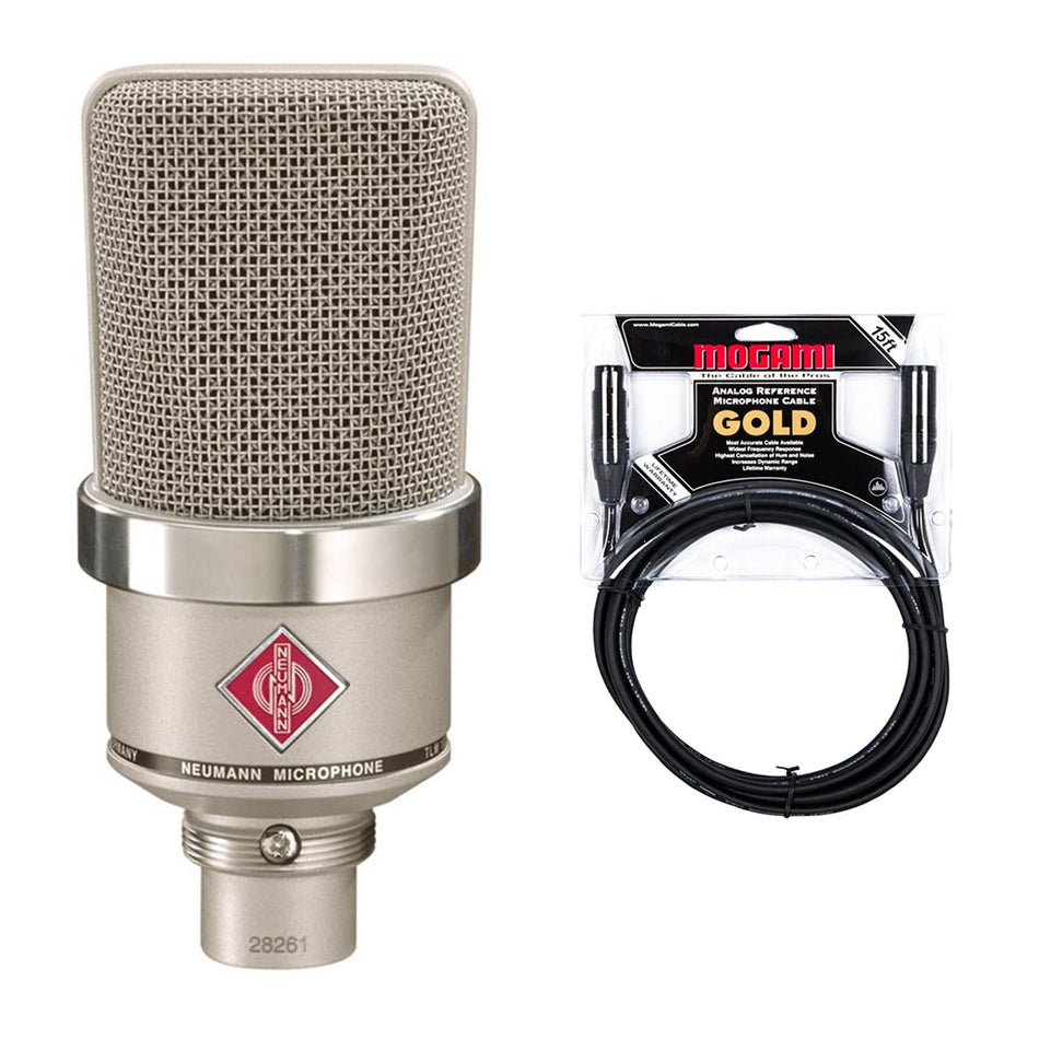 Neumann TLM 102 Nickel Microphone Bundle with Mogami Gold XLR Cable