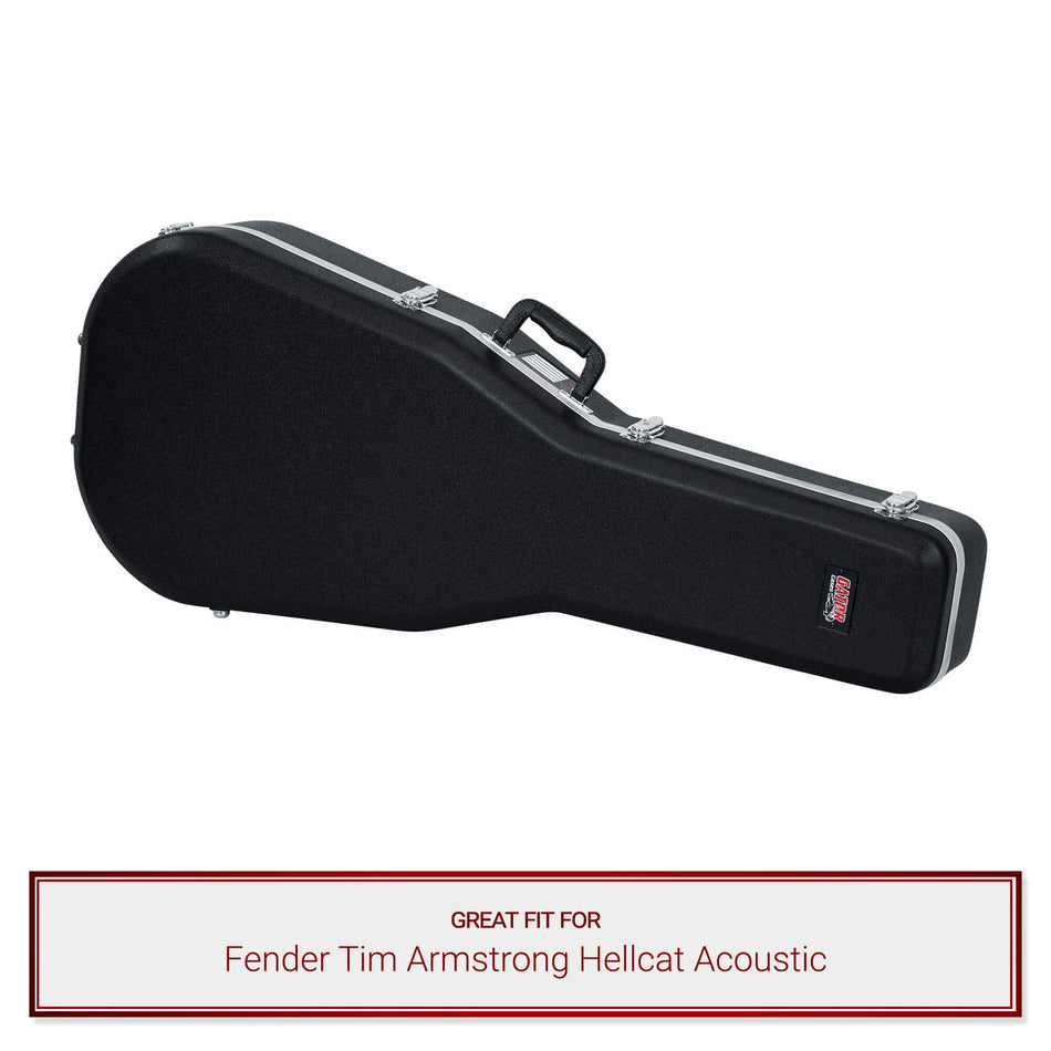 Gator Dreadnought Guitar Case fits Fender Tim Armstrong Hellcat Acoustic