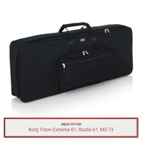 Gator Cases Keyboard Gig Bag fits Korg Triton Extreme 61, Studio 61, M3-73