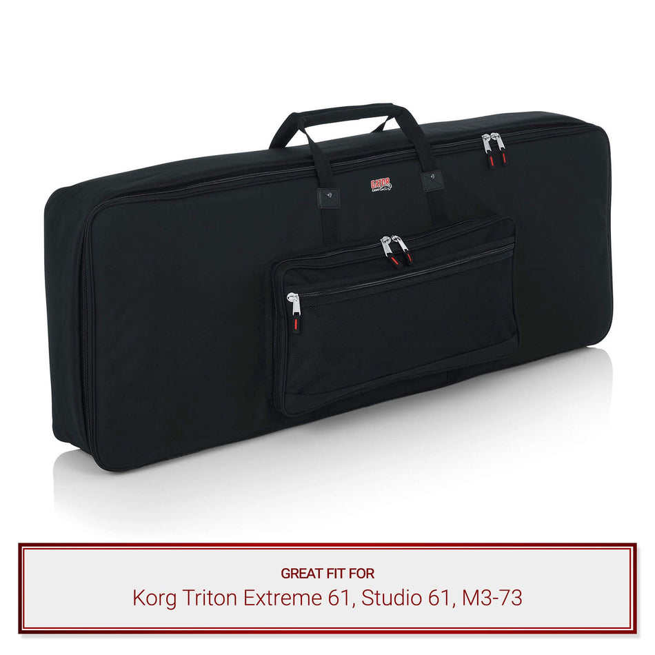 Gator Cases Keyboard Gig Bag fits Korg Triton Extreme 61, Studio 61, M3-73