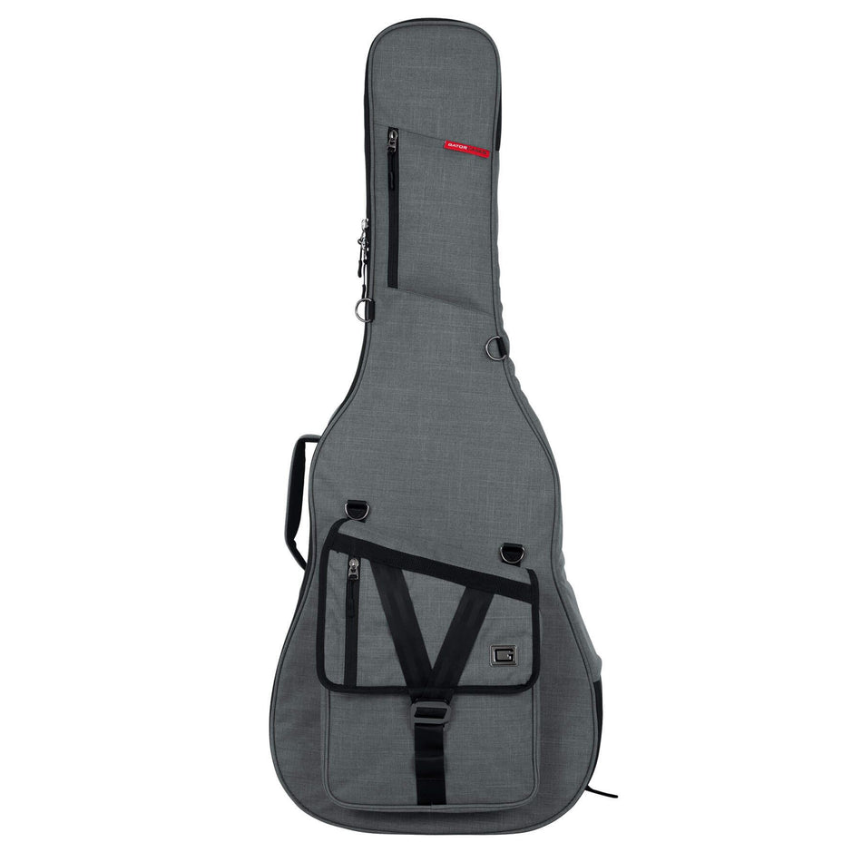 Gator GT-ACOUSTIC-GRY Gray Transit Series Padded Gig Bag for Acoustic Guitars
