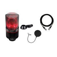 MXL 990 Blaze Microphone Bundle with 15-foot Mogami XLR Cable & Pop Filter