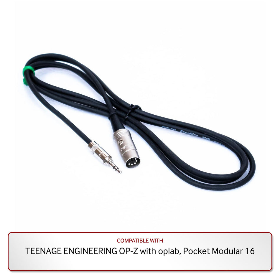6-Foot ProCo MIDI to 1/8" TRS (Type-A) Cable for TEENAGE ENGINEERING OP-Z with oplab, Pocket Modular 16