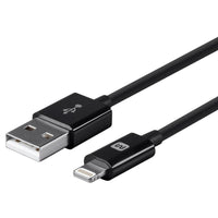 Monoprice Black Apple MFi Certified Lightning to USB-A Charge & Sync Cable, 6-foot