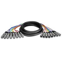 Hosa XLR-803 10-foot 8-Channel XLR Female to XLR Male Balanced Snake