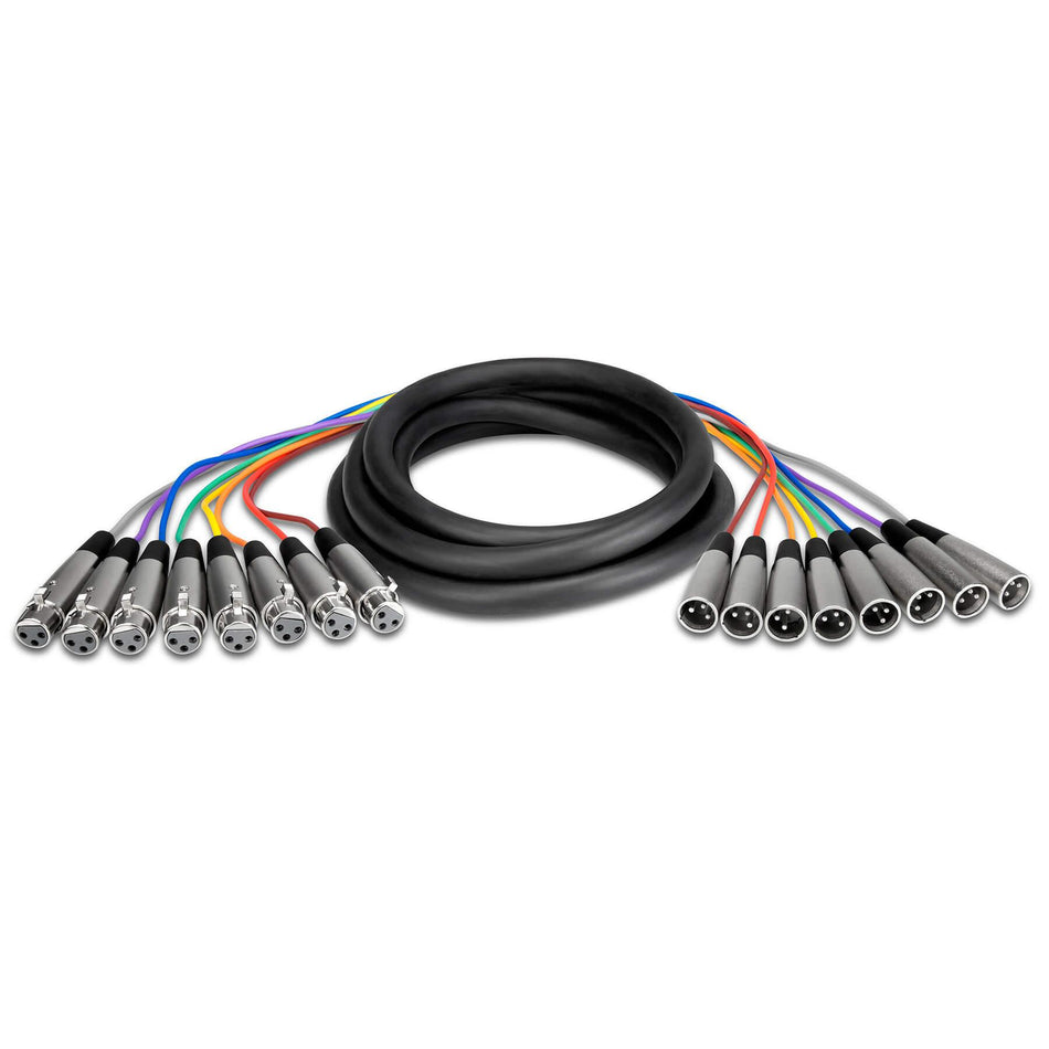 Hosa XLR-803 10-foot 8-Channel XLR Female to XLR Male Balanced Snake
