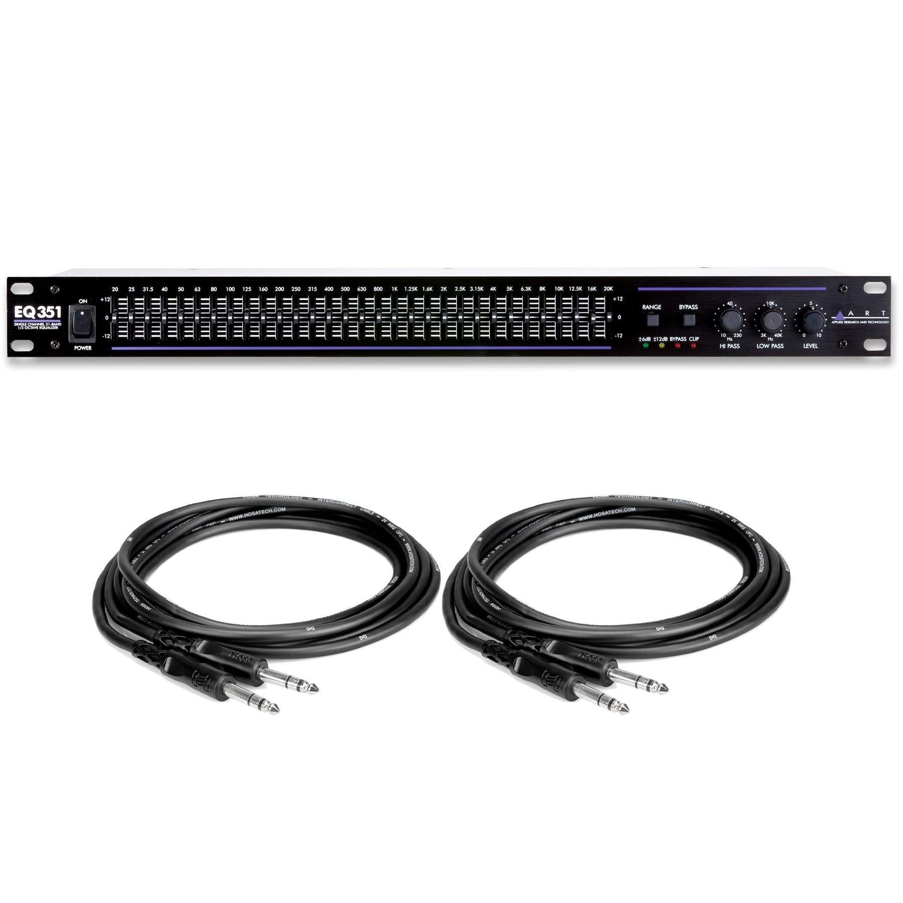 ART EQ351 Single Channel 31-Band Equalizer Bundle with 1/4