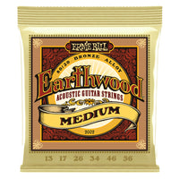 Ernie Ball 2002 Medium Earthwood 80/20 Bronze Acoustic Guitar Strings (13-56 Gauge)