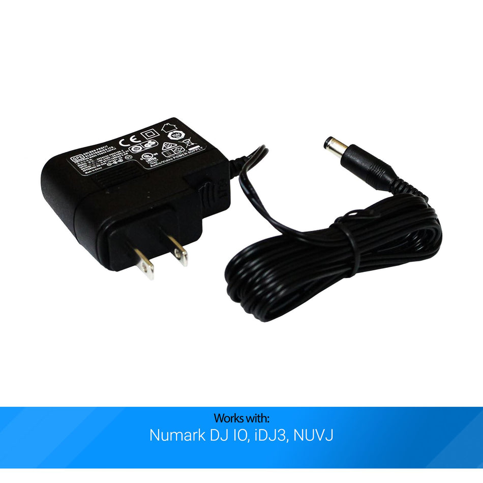 Numark DJ IO, iDJ3, NUVJ Power Supply Adapter - PSU Replacement