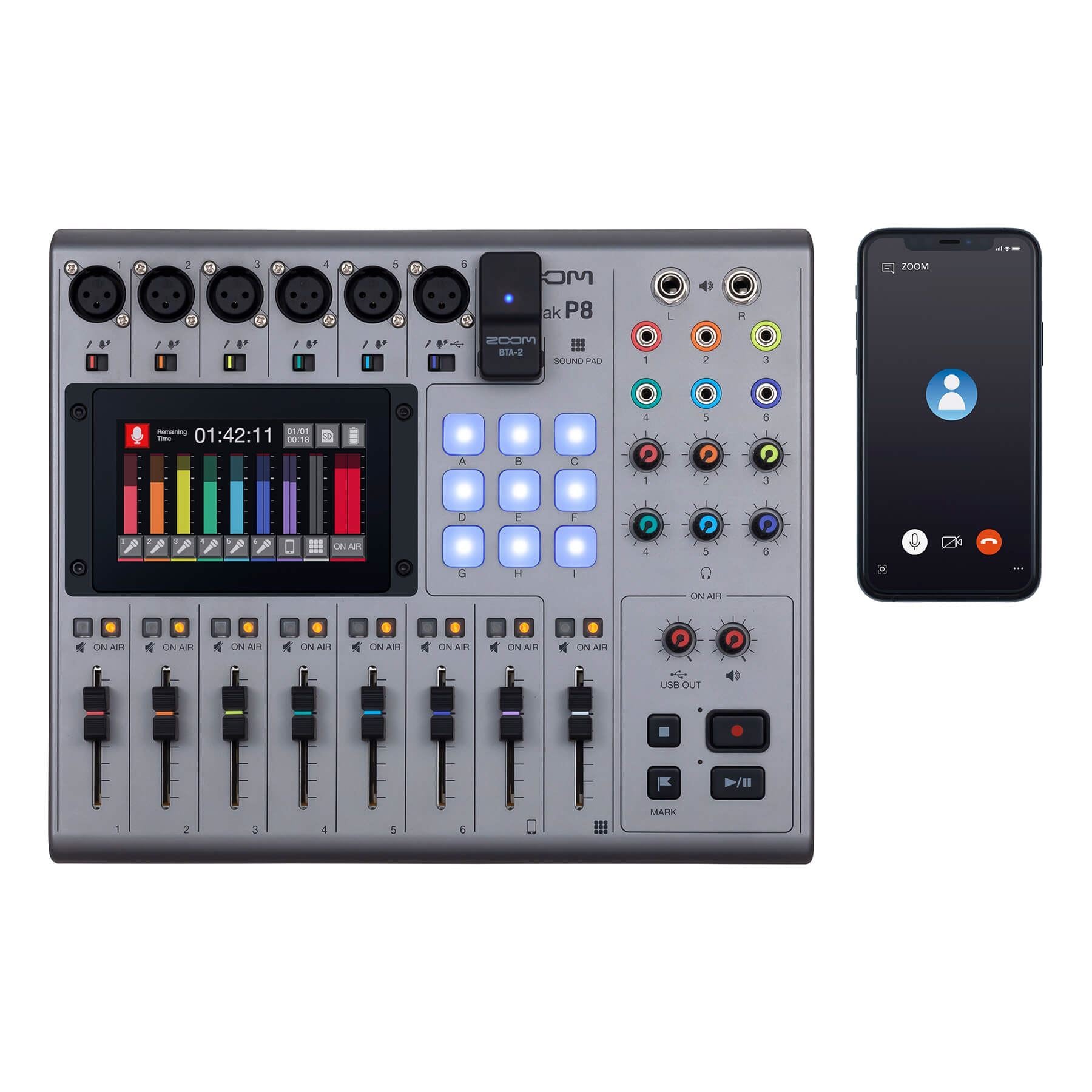 Zoom Podtrak P8 Podcast Studio Mixer/Recorder/USB Interface P-8 Pod-Tr – Pixel Pro Audio Zoom Podtrak P8 Podcast Studio Mixer/Recorder/USB Interface P-8 Pod-Tr – Pixel Pro Audio