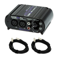 ART CLEANBox Pro Level Converter Bundle with two 20-foot XLR Cables