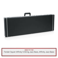 Gator Deluxe Case fits Fender Squier Affinity Jazz Bass, 5-String Jazz Bass