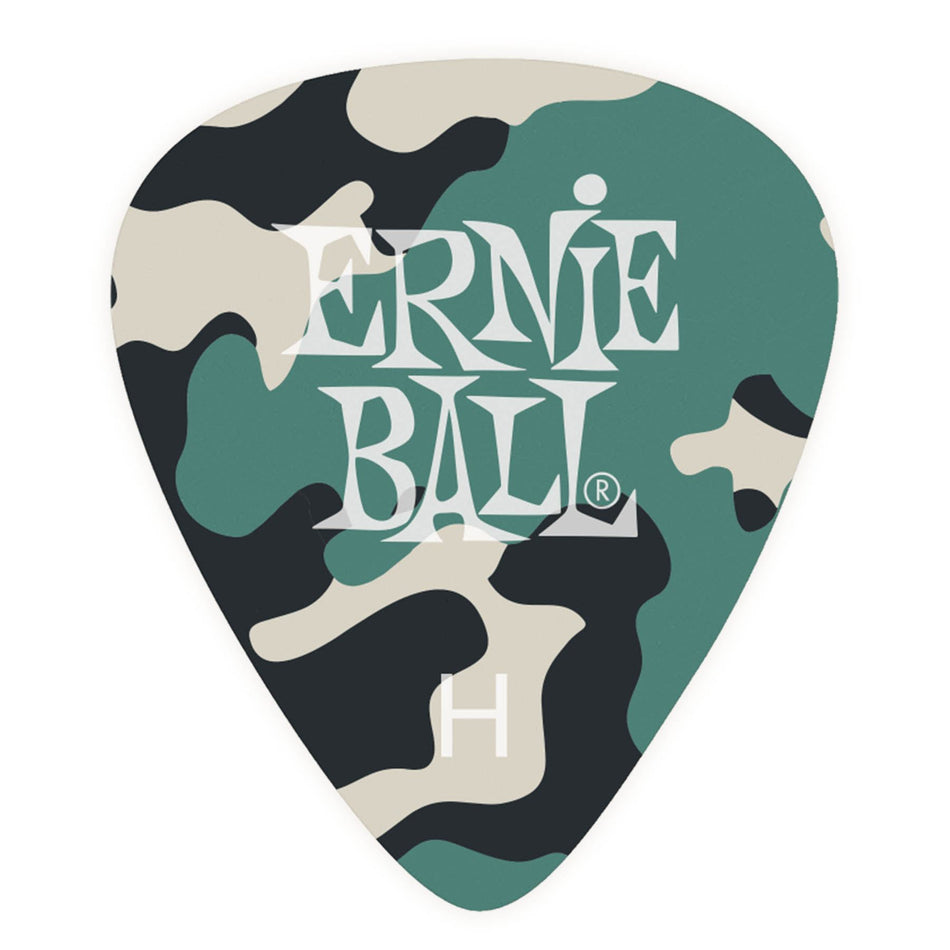 Ernie Ball Camo Picks 12-Pack - Heavy Camouflage H Guitar 9223