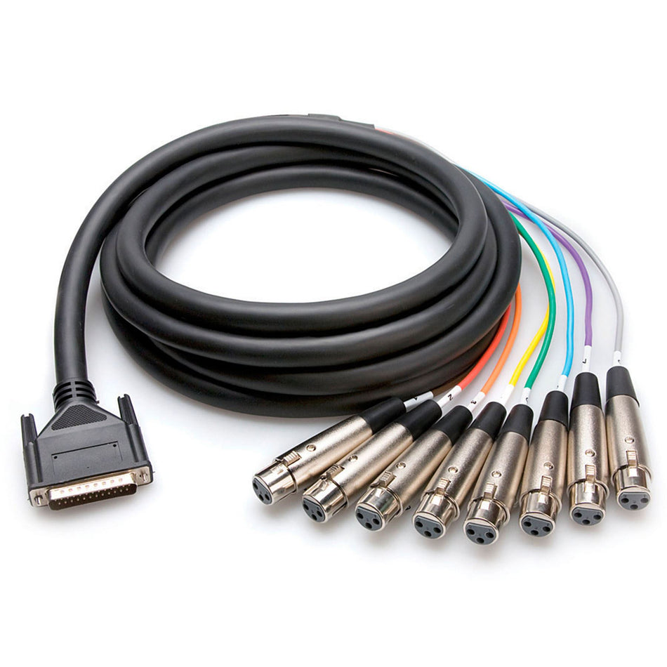 Hosa DTF-805 15-Foot 8-Channel XLR Female to DB25 Balanced Snake