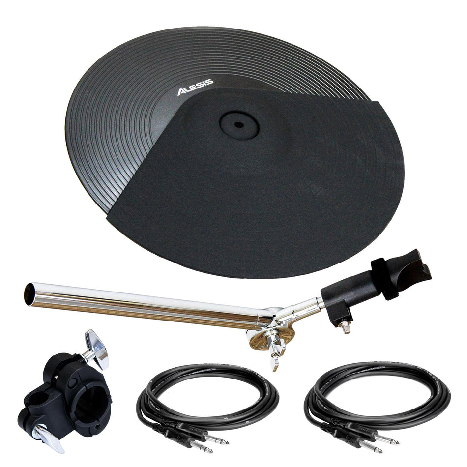 Alesis 14" Triple Zone Cymbal Pad Bundle with Support Arm, Clamp, Cables